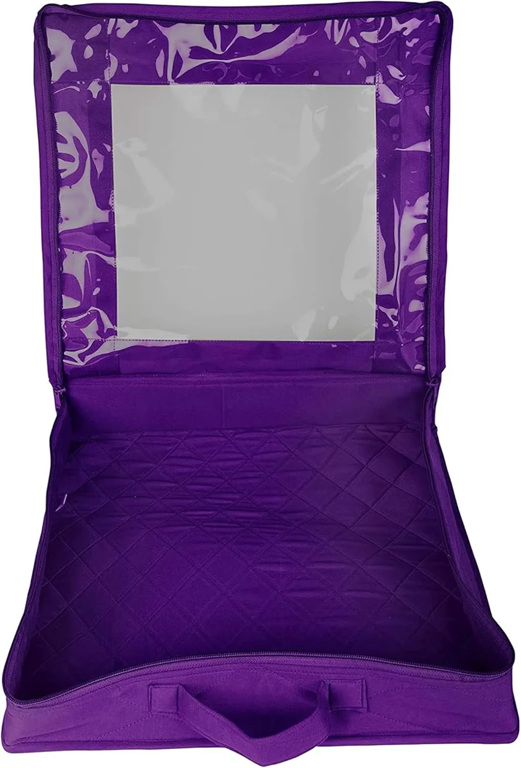Yazzii Quilt Block Showcase Bag - Portable Storage Bag Organizer - Multipurpose Storage Organizer for Sewing Projects, Fabric Pieces, Quilt Blocks, Appliques, Stitcheries & More.-Purple