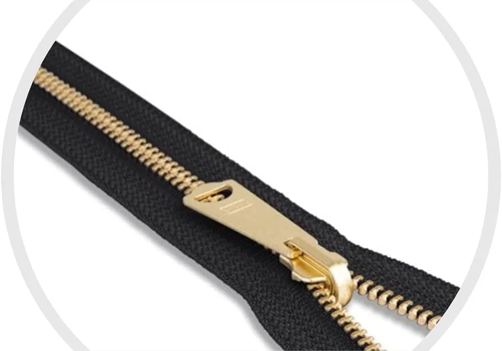 YKK #5 Medium Weight Brass Black Closed Bottom Sleeping Bag & Tent Zipper - Choose Your Length - Color: Black - Made in The United States (1 Zipper Per Pack) (108" Inches)