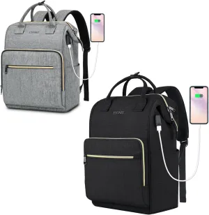 Ytonet 17 inch Laptop Backpack Women, Large Travel Carry on Bag for College with USB Charging Port, RFID Flight Anti-Theft Backpack Purse Water Resistant Lightweigt Bags for Office/Teacher/Work