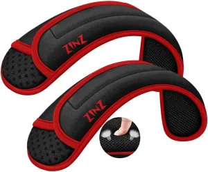 ZINZ 2-Pack Universal Shoulder Pad with Ultra thick Cushion for Bag Luggage Bag Crossbody, Plus Long & Anti-Slip & Breathable,Black-Wine edge-2Pack