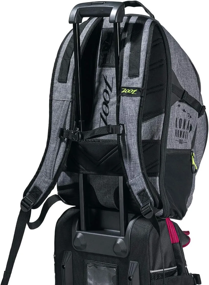 Zoot Ultra Tri Backpack - Triathlon Transition Bag, Wet Storage Compartments, Gym Travel Triathlete Bag for Men & Women, Grey